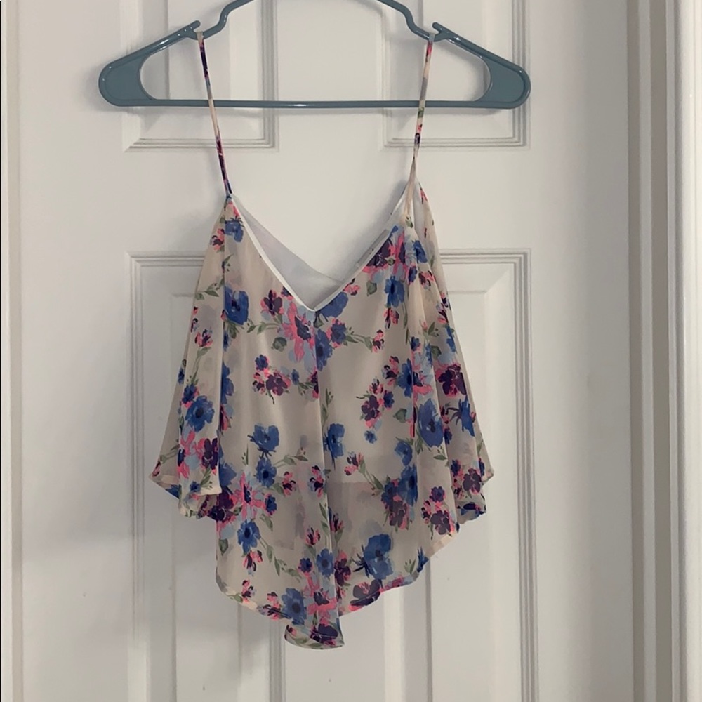 Floral flowy tank